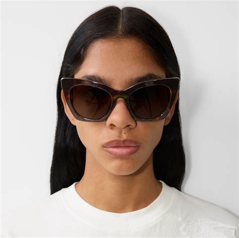 burberry check detail cat eye sunglasses|unisex burberry sunglasses.